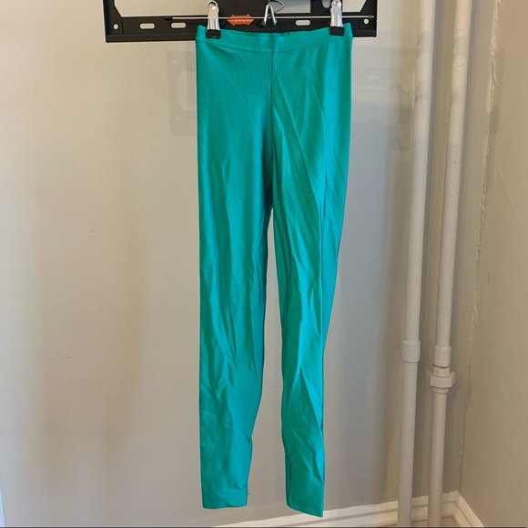 American apparel green metallic leggings - Picture 1 of 2